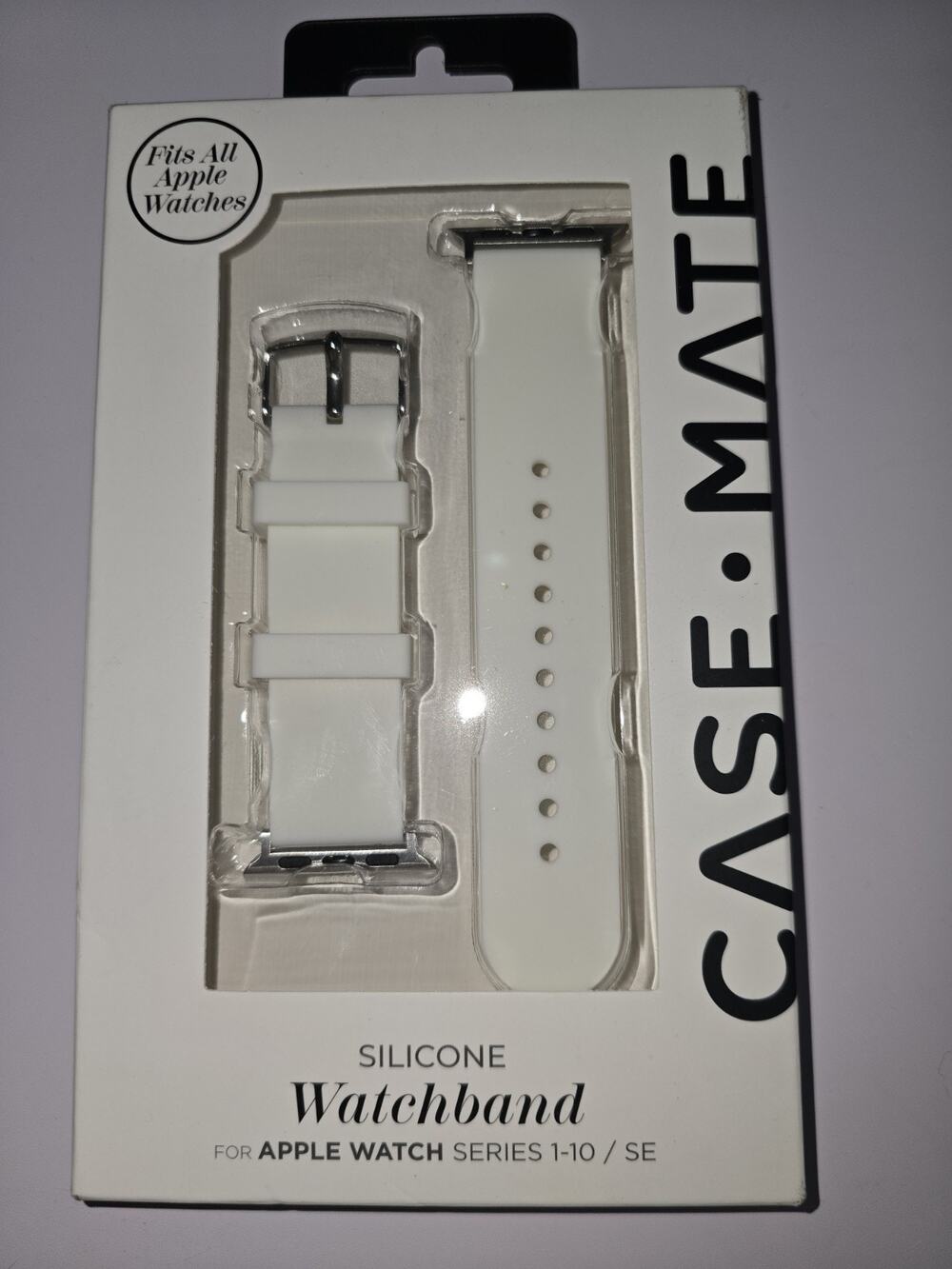 Case Mate Apple Watch Band White Silicone Fits An Apple Watch s15